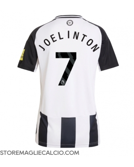 Newcastle United Joelinton #7 Maglia Gara Casa Repliche 2024-25 Donna Maniche Corte